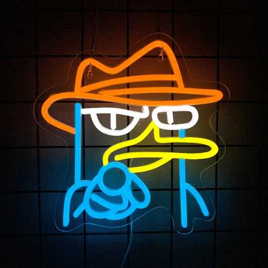 Phineas and Ferb Perry the Platypus Neon Sign