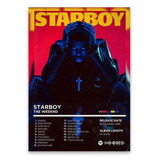 The Weeknd Starboy Album Poster