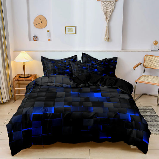 Blue 3D Bedding Set