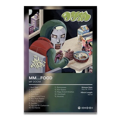 MF DOOM Mm..Food Album Poster