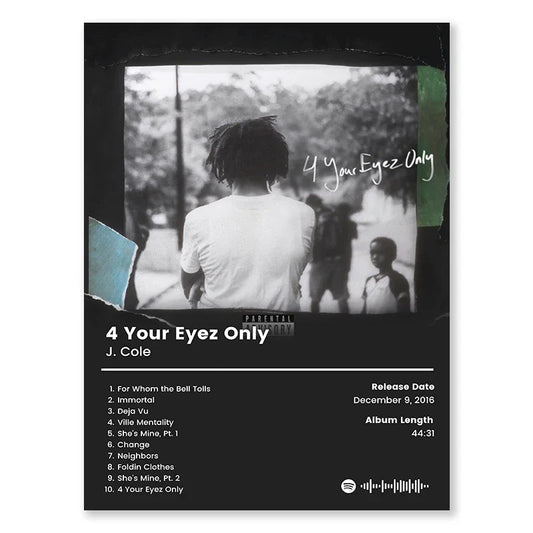 J. Cole 4 Your Eyez Only Album Poster