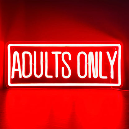 Adults Only Neon Sign