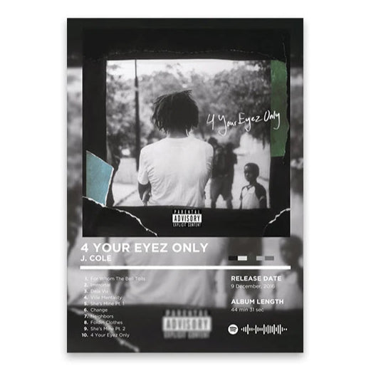 J. Cole 4 Your Eyez Only Album Poster – Sky High Prints