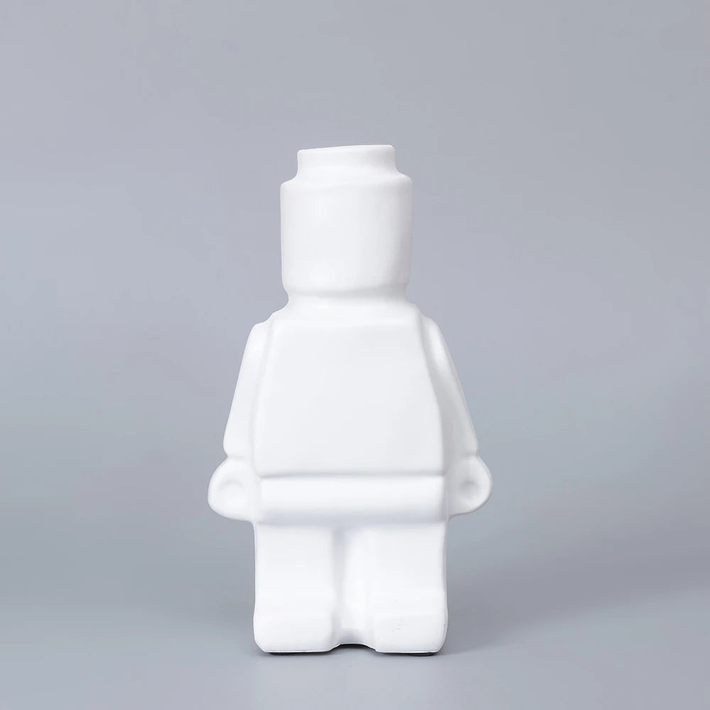 Block Figure Flower Pot