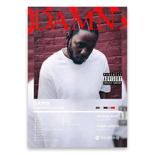 Kendrick Lamar DAMN. Album Poster