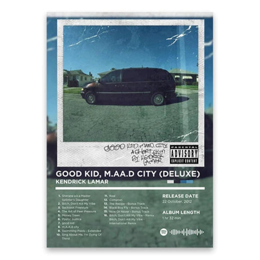 Kendrick Lamar good kid, m.A.A.d city Album Poster