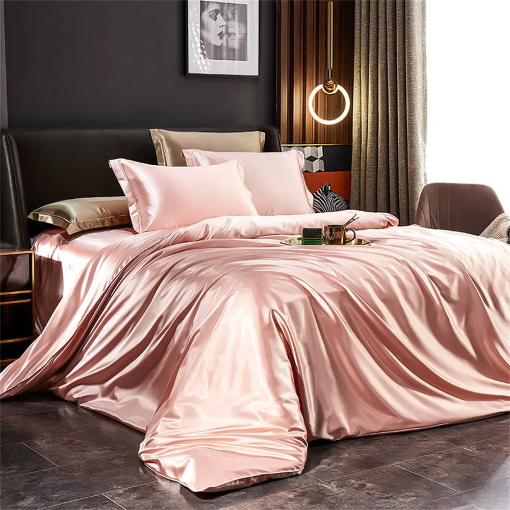 Light Jade Silk Bedding Set