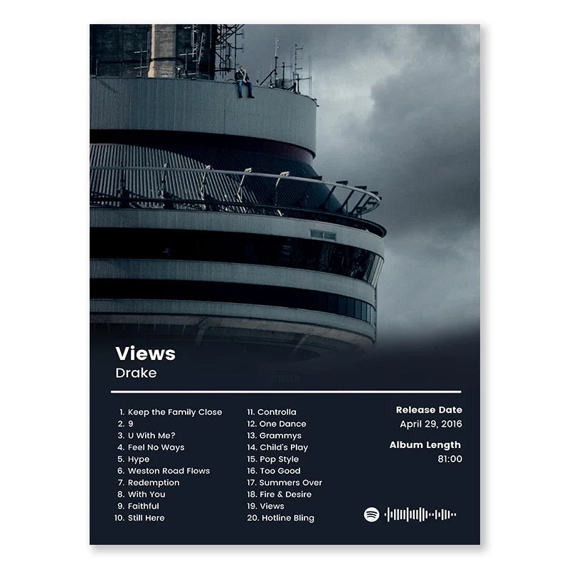 Drake Views Album Poster