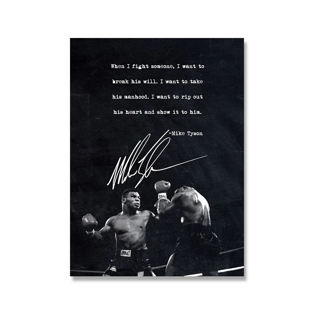 "When I Fight Someone I Want To Break Their Will" Mike 'Kid Dynamite' Tyson Boxing Poster