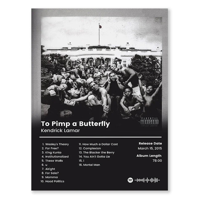 Kendrick Lamar To Pimp a Butterfly Album Poster