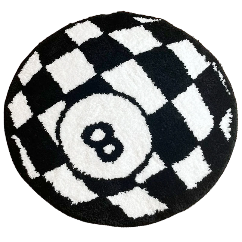 Checkerboard 8 Ball Rug