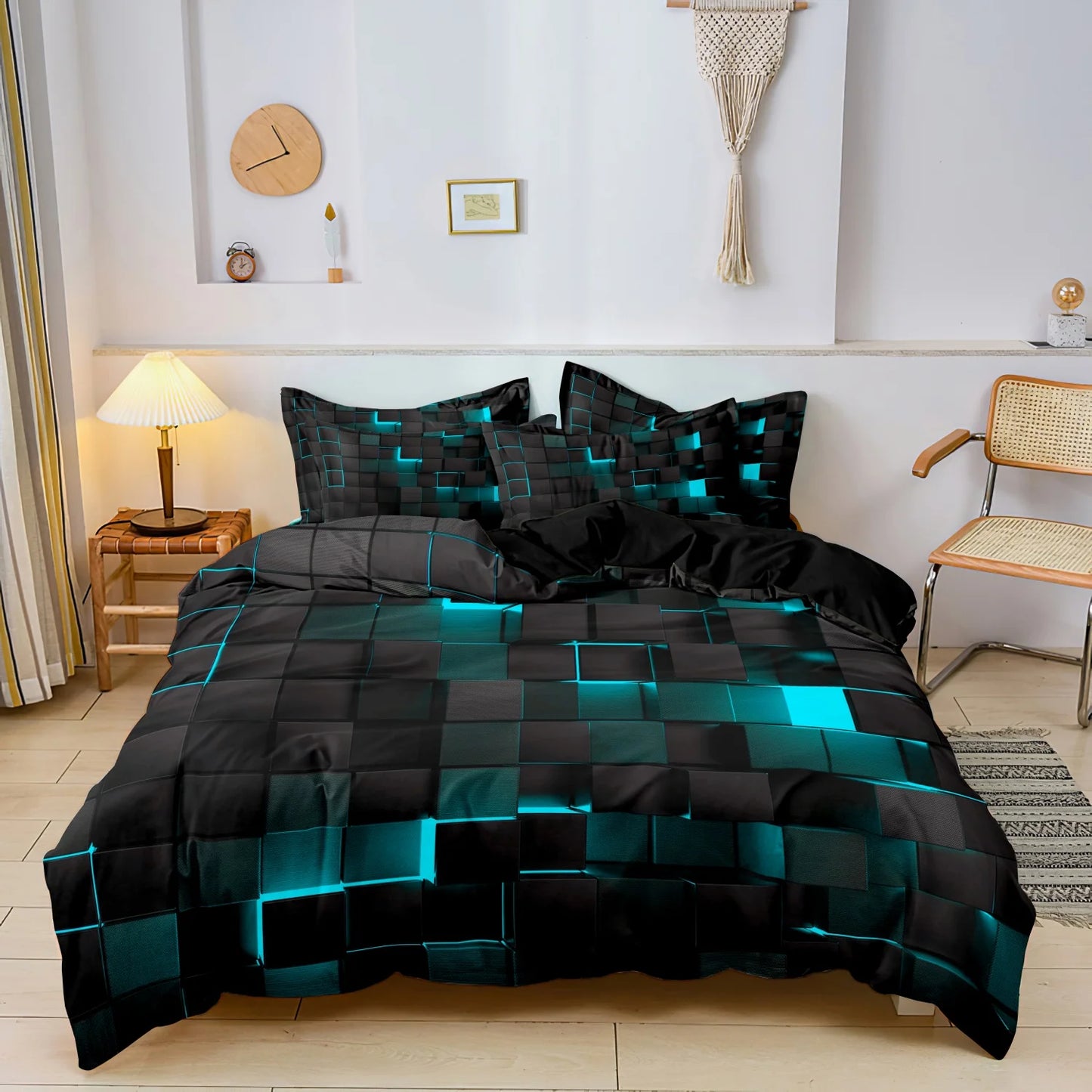 Aqua 3D Bedding Set