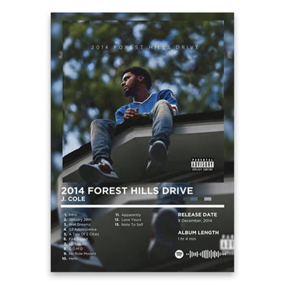 J. Cole 2014 Forest Hills Drive Album Poster