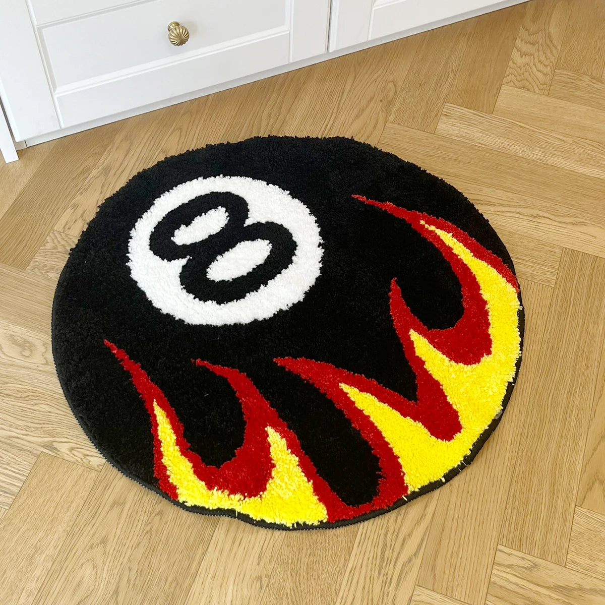 Fire 8 Ball Rug