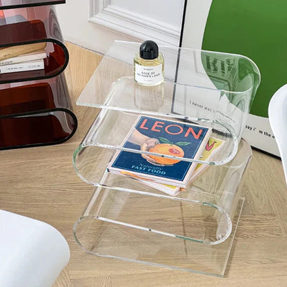 Acrylic Geometric Side Table