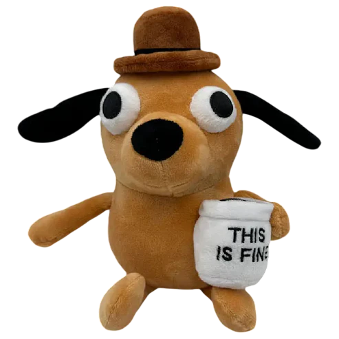 This Is Fine Dog Plush