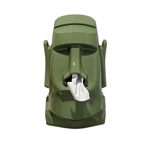 Stone Face Tissue Box