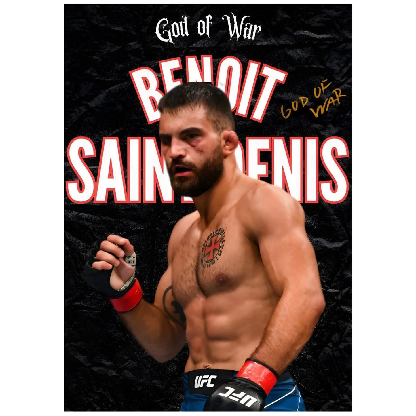 Benoit 'God Of War' Saint Denis UFC Fighter Poster