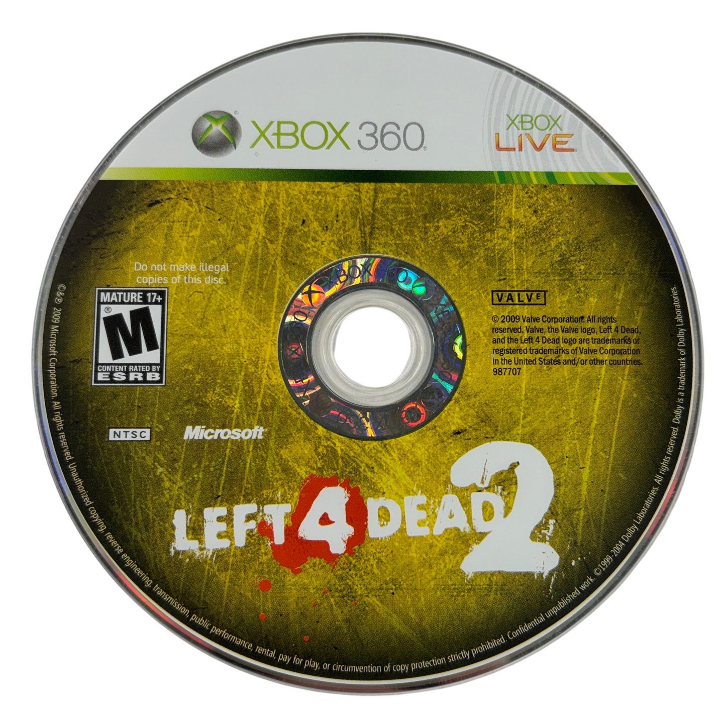 Left 4 Dead 2 Xbox 360 CD Rug