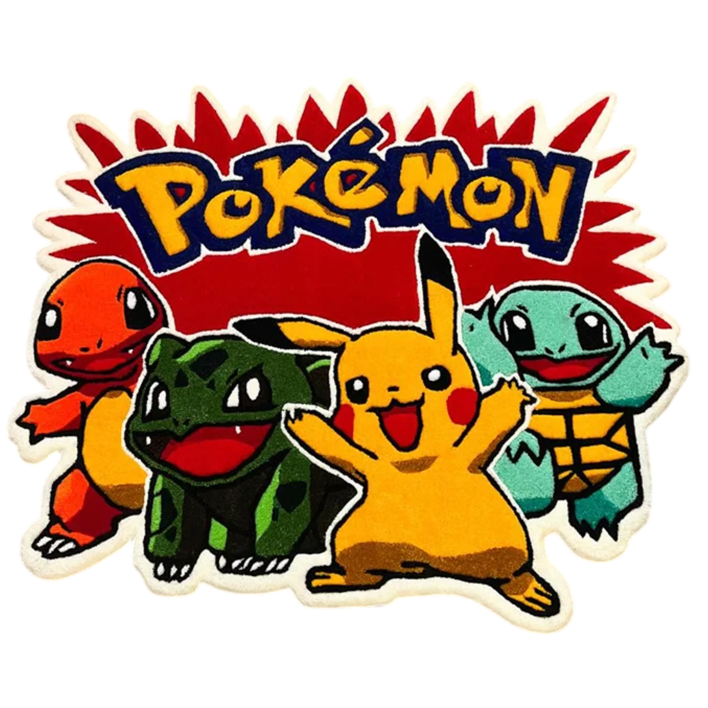 Pokémon Pikachu Charmander Bulbasaur Squirtle Rug