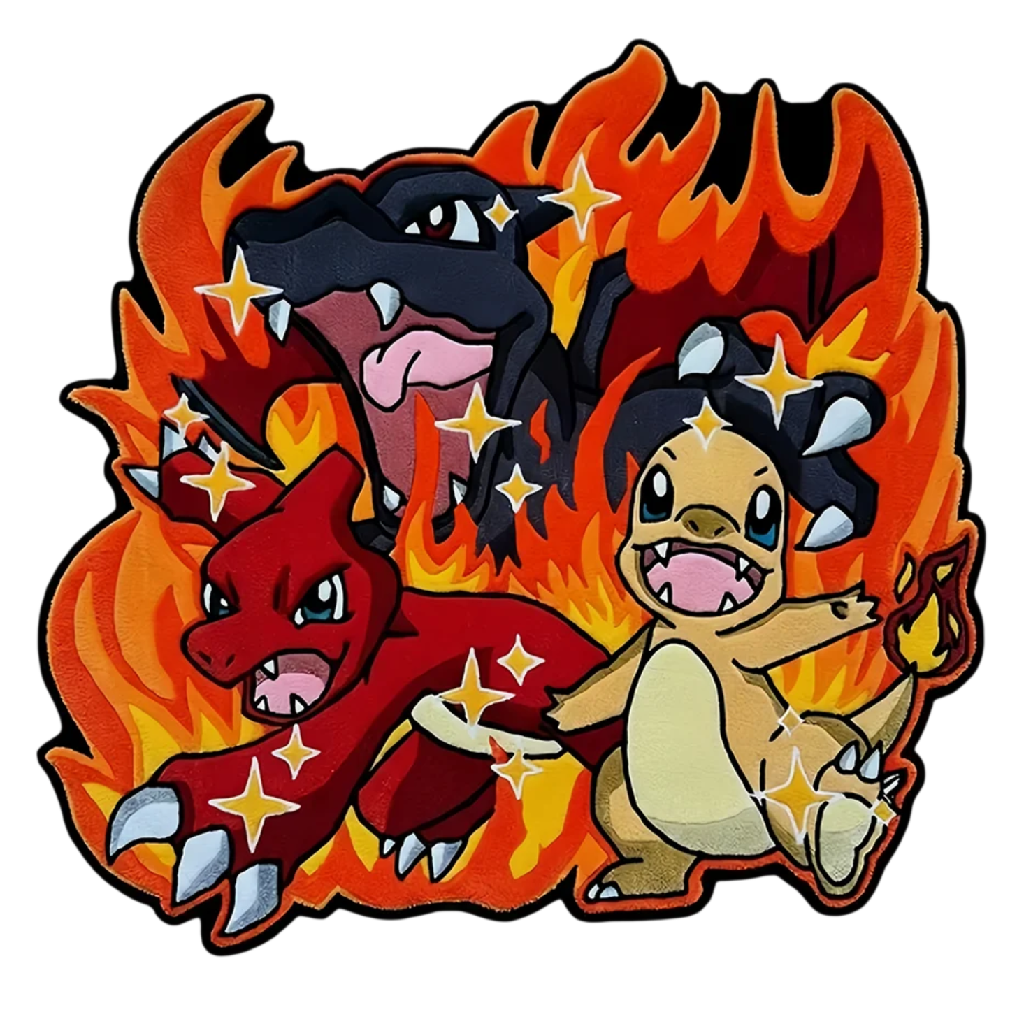 Pokémon Shiny Charmander Charmeleon Charizard Evolution Rug