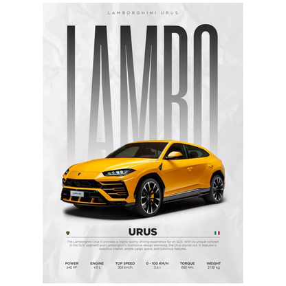 Lamborghini Urus Luxury SUV Poster