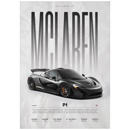 McLaren P1 Hypercar Poster