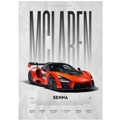 McLaren Senna Hypercar Poster