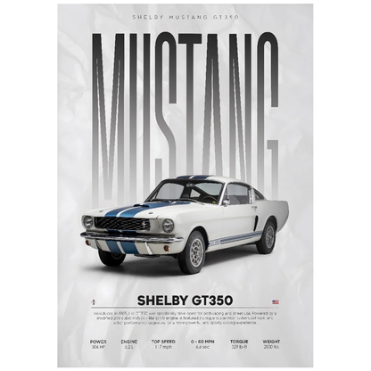 Ford Mustang Shelby GT350 Classic Muscle Poster