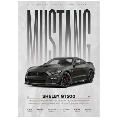 Ford Mustang Shelby GT500 Muscle Poster