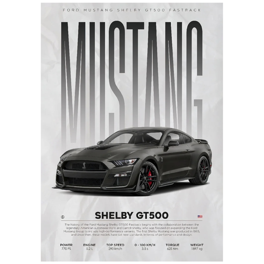Ford Mustang Shelby GT500 Muscle Poster