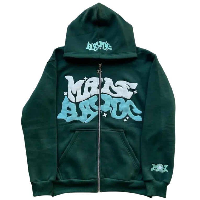 Green MadeHavoc Zip Up Hoodie