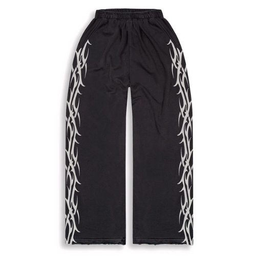 Black Graphic Sweatpants