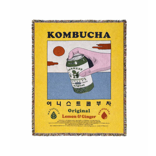 Kombucha Lemon Ginger Tapestry Blanket