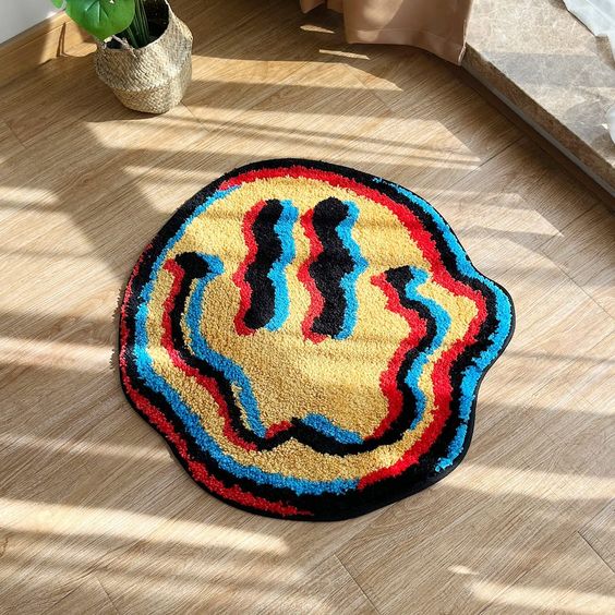 LSD Smiley Face Rug