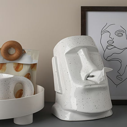 Stone Face Tissue Box