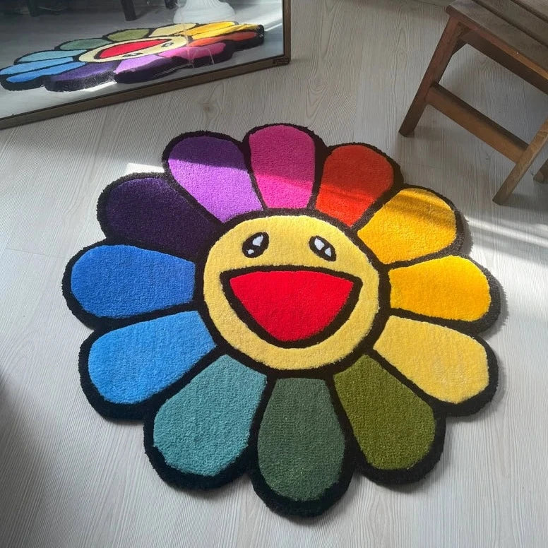 Takashi Murakami Classic Flower Rug β Sky High Prints